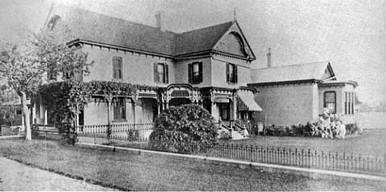 Black and white photo of large farm. house circa 1893