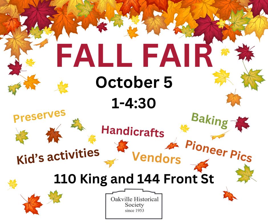 Fall fair poster with fall leaves