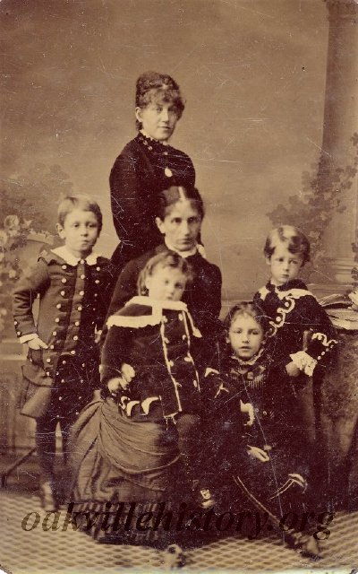 Historical sepia photo of Victorian family