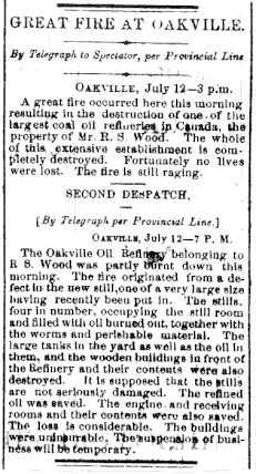 Scan of old newspaper article about house fire