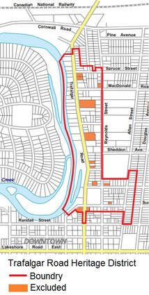 Color map of trafalgar road