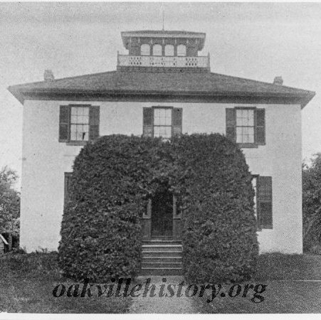 Historical black and white photo of Captain Francis J. Brown's house