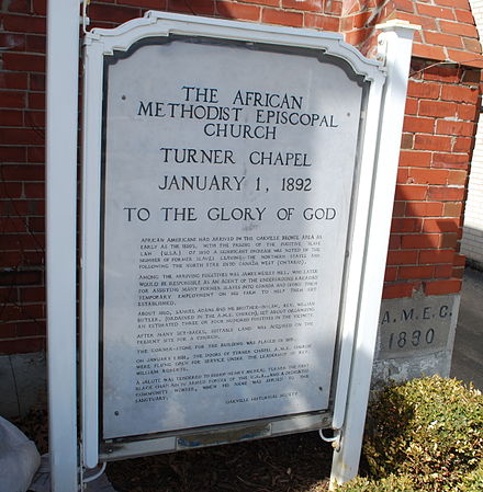 The African Methodist Episcopal church sign