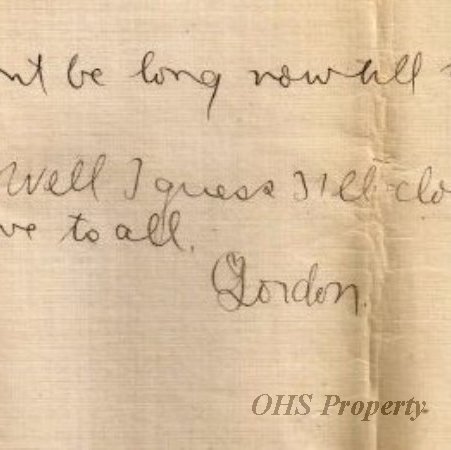 Munro Letters- 1915 Apr 22- from Gordon Munro to Jessie Munro