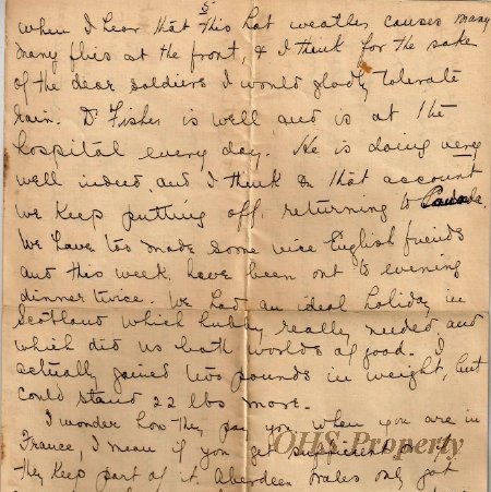 Munro Letters- 1915 Aug 26- from B. Fisher to Gordon Munro