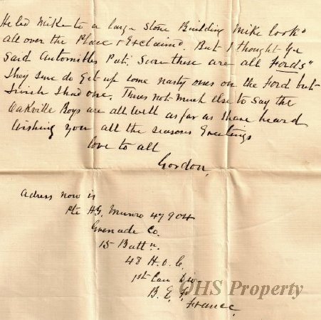 Munro Letters- 1915 Dec. 9- from Gordon Munro to Dandy