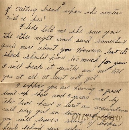 Munro Letters- 1915 Feb 21- from Norma Evans to Gordon Munro