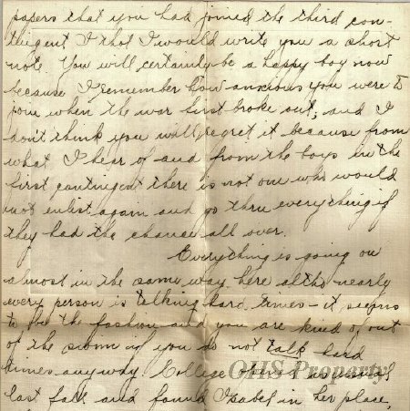 Munro Letters- 1915 Feb 8- from Isabel Cross to Gordon Munro