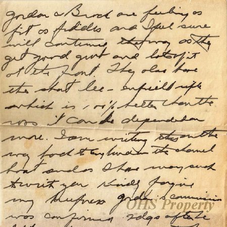 Munro Letters- 1915 July 23- from Lieut. H. S. Pepall to Jessie Munro
