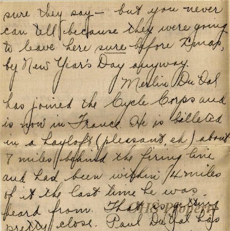 Munro Letters- 1915 Mar 24- from Isabel Cross to Gordon Munro