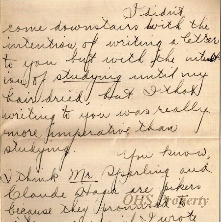 Munro Letters- 1915 Mar 24- from Isabel Cross to Gordon Munro