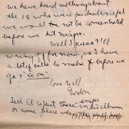 Munro Letters- 1915 May 18- from Gordon Munro to Jessie Munro