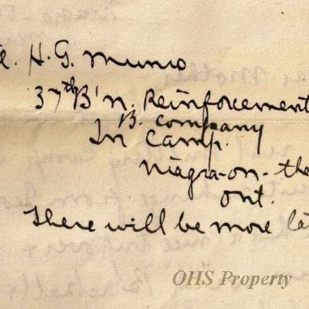 Munro Letters- 1915 May 28- from Gordon Munro to Jessie Munro