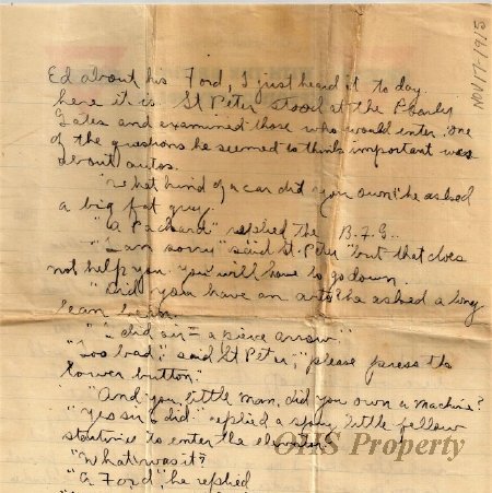 Munro Letters- 1915 Nov 17- from Gordon Munro to Melville Munro
