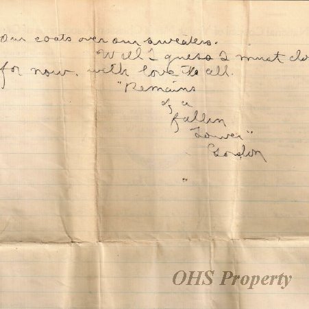 Munro Letters- 1915 Nov 9- from Gordon Munro to Jessie Munro