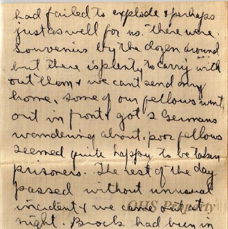 Munro Letters- 1915 Oct. 15- from Gordon Munro to Jessie Munro