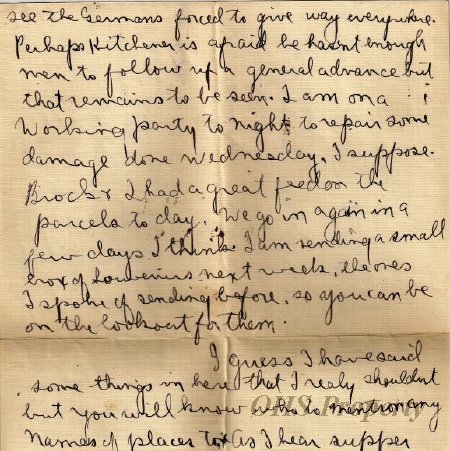 Munro Letters- 1915 Oct. 15- from Gordon Munro to Jessie Munro