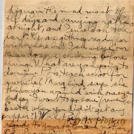 Munro Letters- 1915 Sep 11- from G. B. Chisholm to Melville Munro
