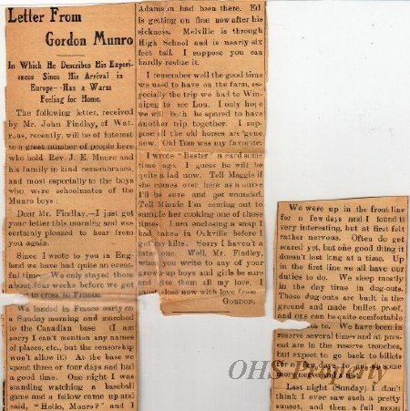Munro Letters- 1915 Sep 11- from G. B. Chisholm to Melville Munro