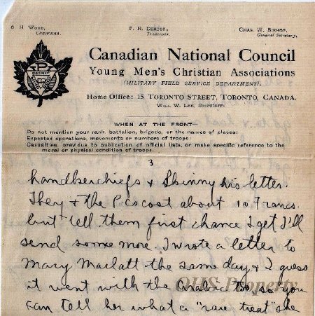 Munro Letters- 1915 Sep 19- from Gordon Munro to Jessie Munro