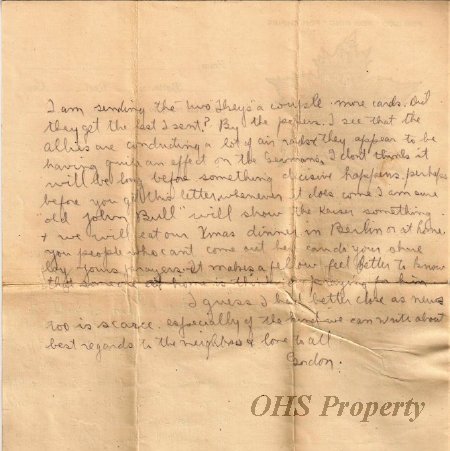 Munro Letters- 1915 Sep 4- from Gordon Munro to James E. Munro
