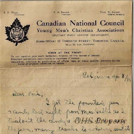 Munro Letters- 1915 Sep 8- from Gordon Munro to Arthur Melville Munro
