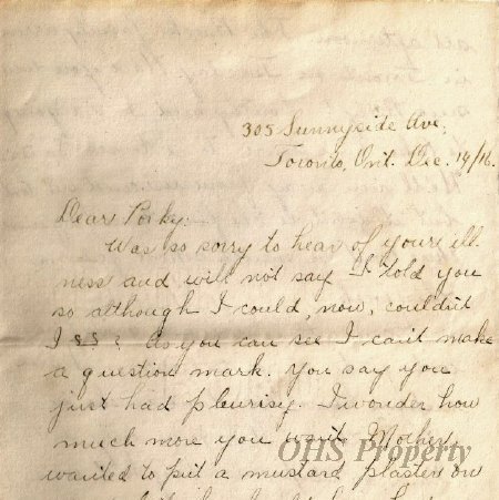 Munro Letters- 1916 Dec 14- Aunt Ruth to Melville Munro
