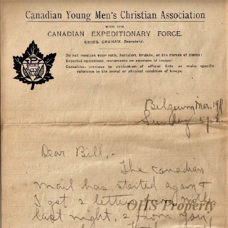 Munro Letters- 1916 Mar. 19- from Gordon Munro to Ethel Munro