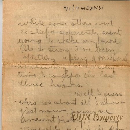 Munro Letters- 1916 Mar. 6- from Gordon Munro to James E. Munro