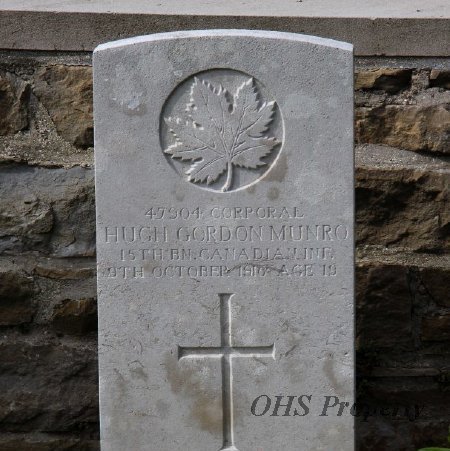 Munro Letters - Grave of Hugh Gordon 
