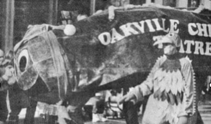 children's parade float reads oakville childrens theatre