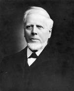 Black and white Portrait of elderly man with beard